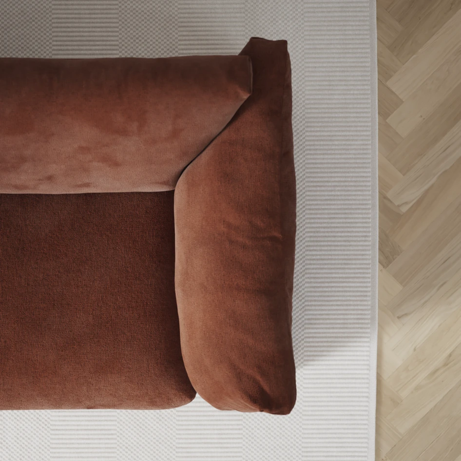 Cherrie Klädsel - Klädsel till 3-sits soffa med divan vänster - Orange