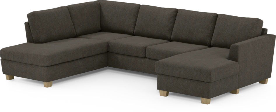 Friday - 3-sits soffa med divan vänster och schäslong höger - Brun
