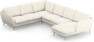 Madison Lux - Hörnsoffa med schäslong höger - Vit