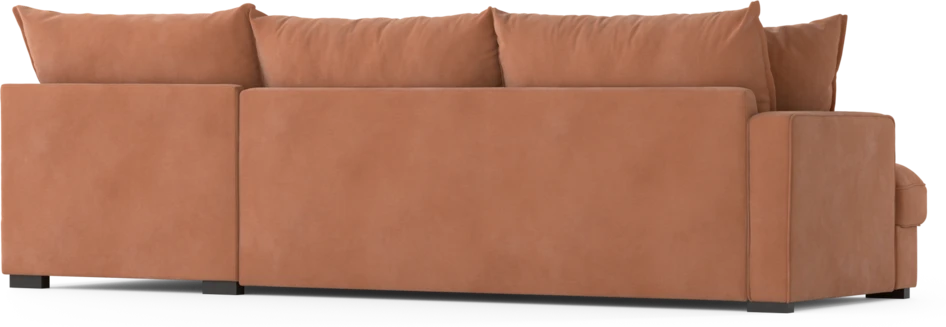 Mila - 3-sits soffa med divan höger - Orange