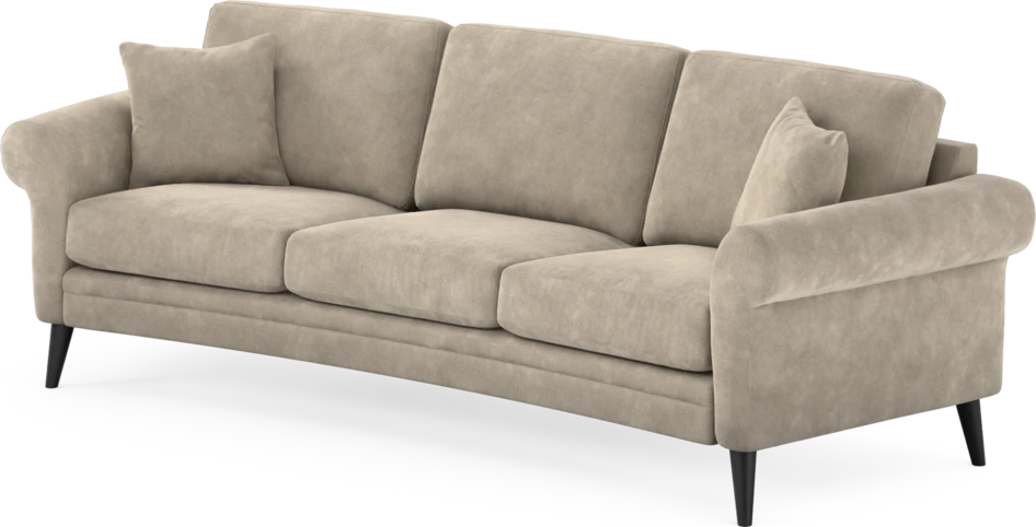 Eden - 3-sits soffa svängd - Beige