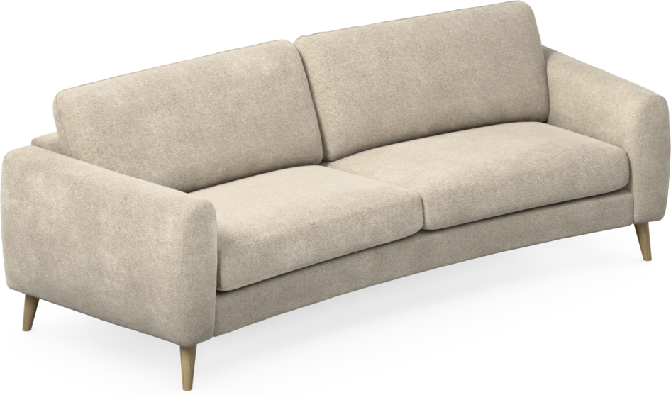 Bridge - 3-sits soffa svängd - Beige