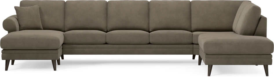 Eden - 3-sits soffa med schäslong vänster och divan höger - Beige