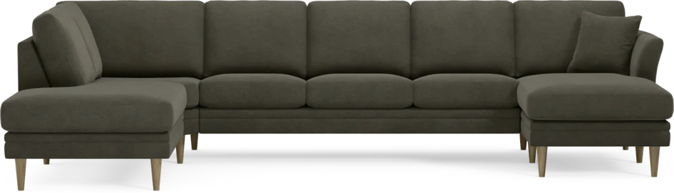 Eden - 3-sits soffa med divan vänster och schäslong höger - Grå
