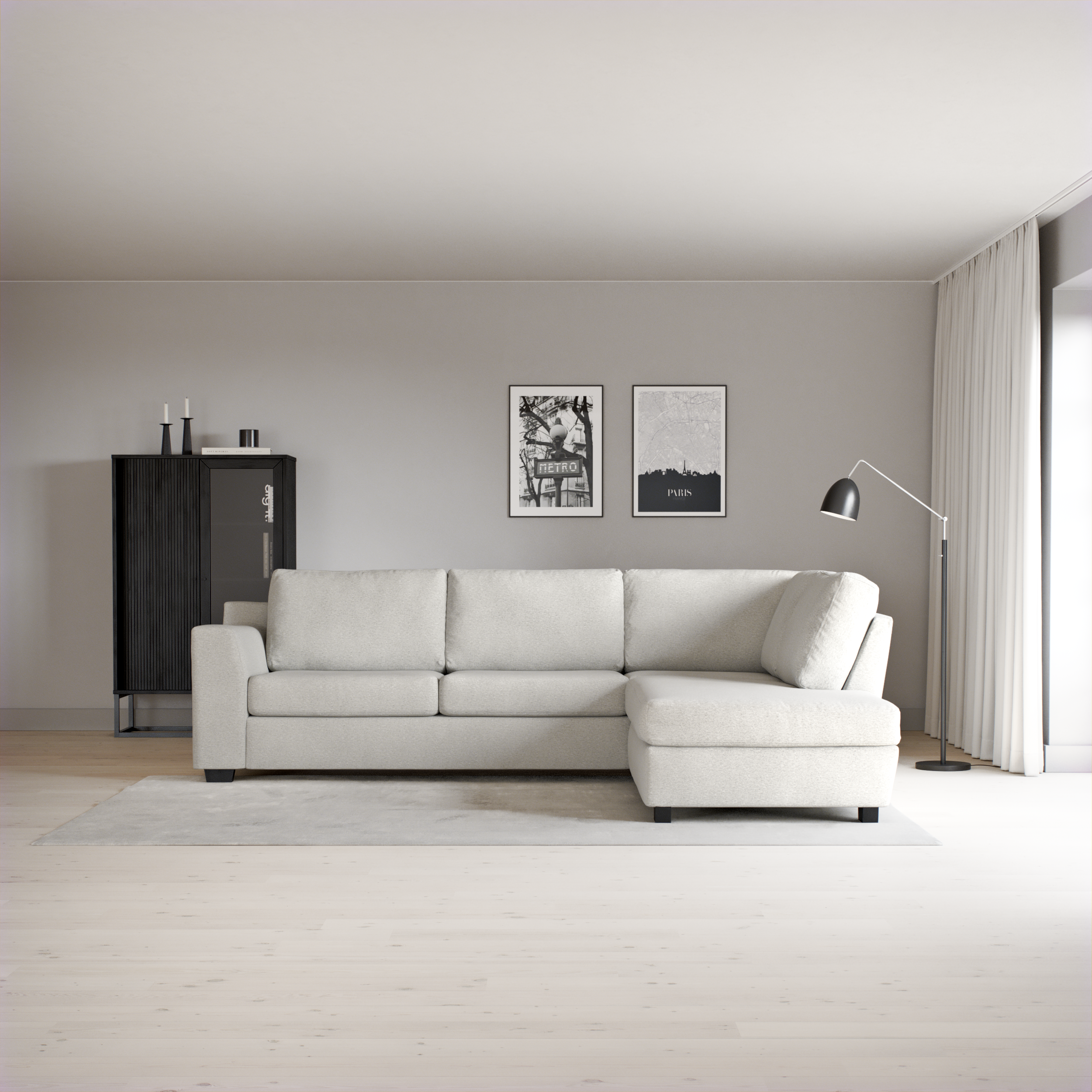 Friday, 2,5-sits soffa med divan höger