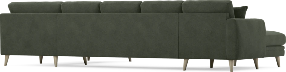 Eden - 3-sits soffa med schäslong vänster och divan höger - Grön