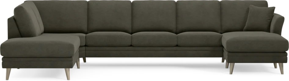 Eden - 3-sits soffa med divan vänster och schäslong höger - Grå