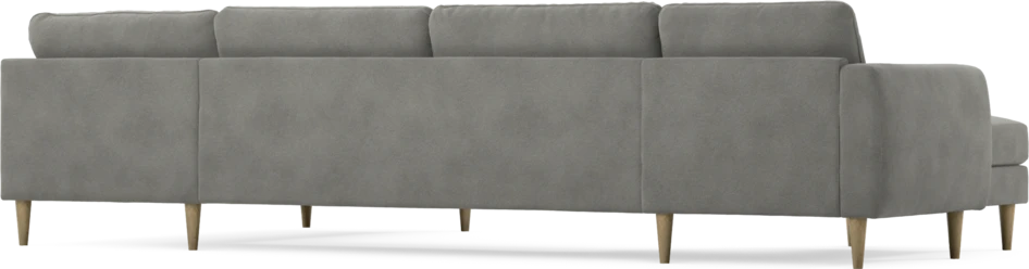Bridge - 3-sits soffa med schäslong vänster och divan höger - Grå