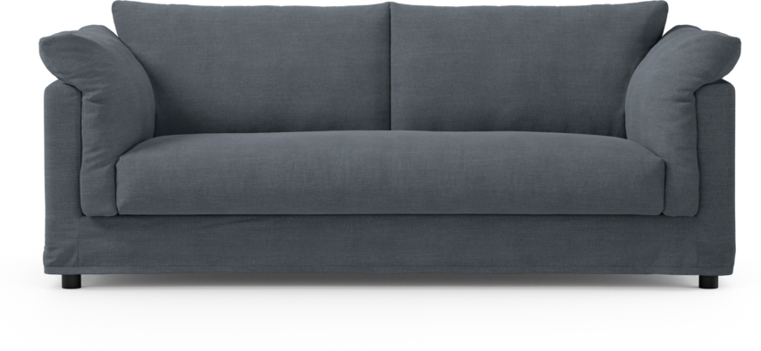 Cherrie - 2,5-sits soffa, hel dyna och kappa - Blå