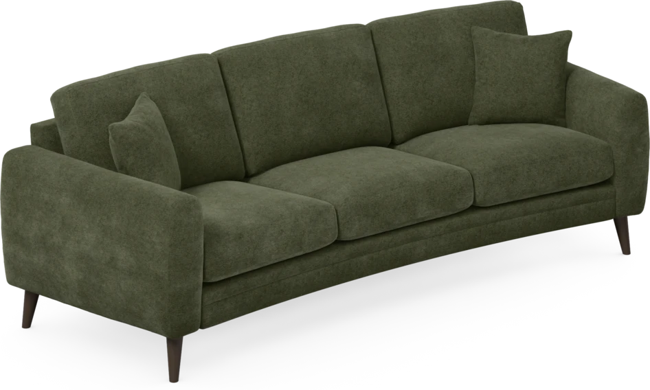 Eden - 3-sits soffa svängd - Grön