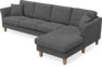 Eden - 3-sits soffa med schäslong - Svart
