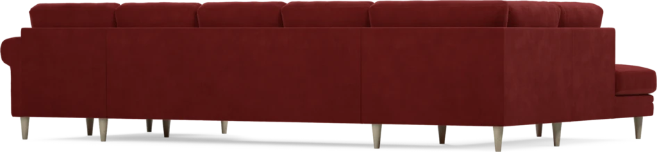 Eden - 3-sits soffa med divan vänster och schäslong höger - Röd