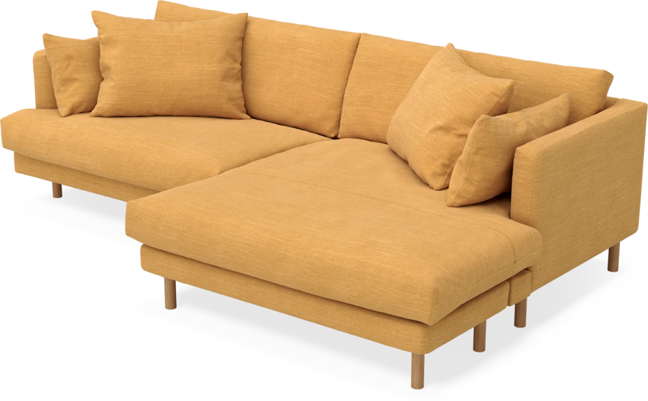 Harper - 4-sits med schäslong XL höger - Gul
