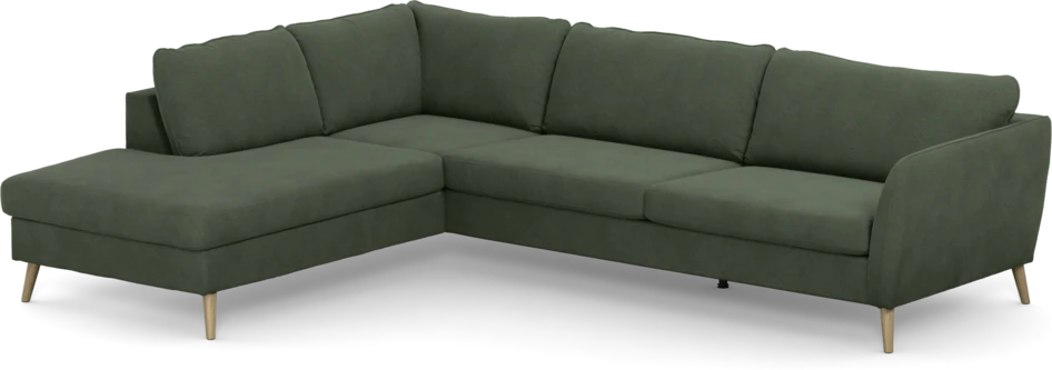 County - 2,5-sits soffa med divan vänster - Grön