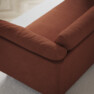Cherrie - 3-sits soffa, hel dyna, fast klädsel - Orange