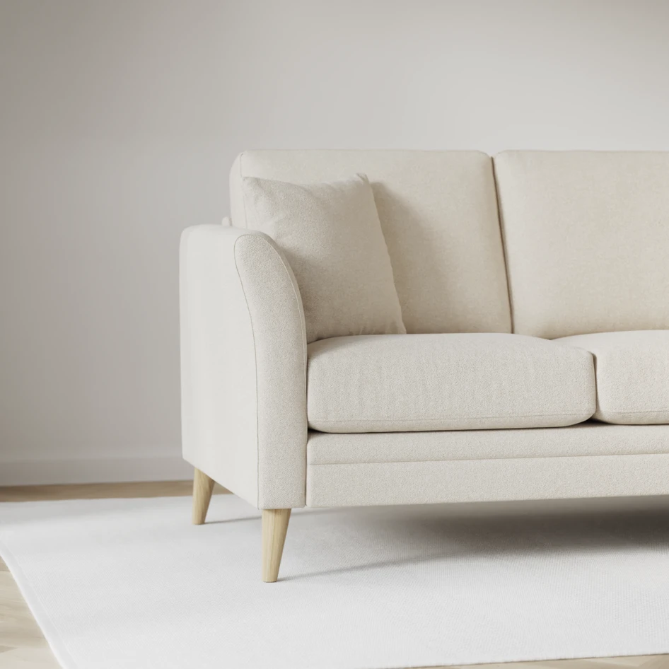 Eden - 3-sits soffa svängd - Beige