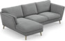Madison Lux - 2-sits soffa med schäslong vänster - Grå