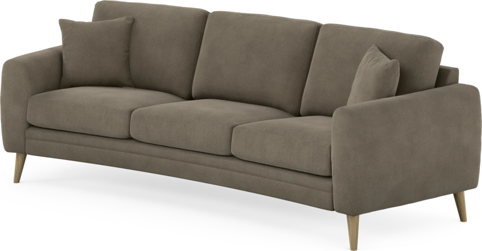 Eden - 3-sits soffa svängd - Beige