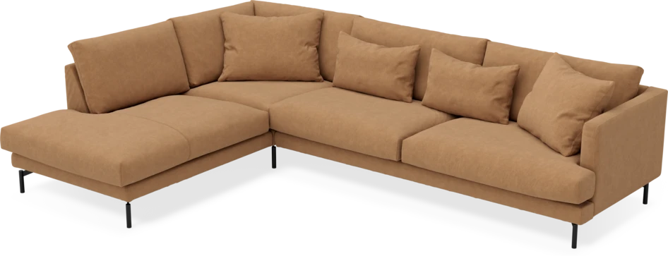 Harper - 3-sits soffa med divan vänster - Gul