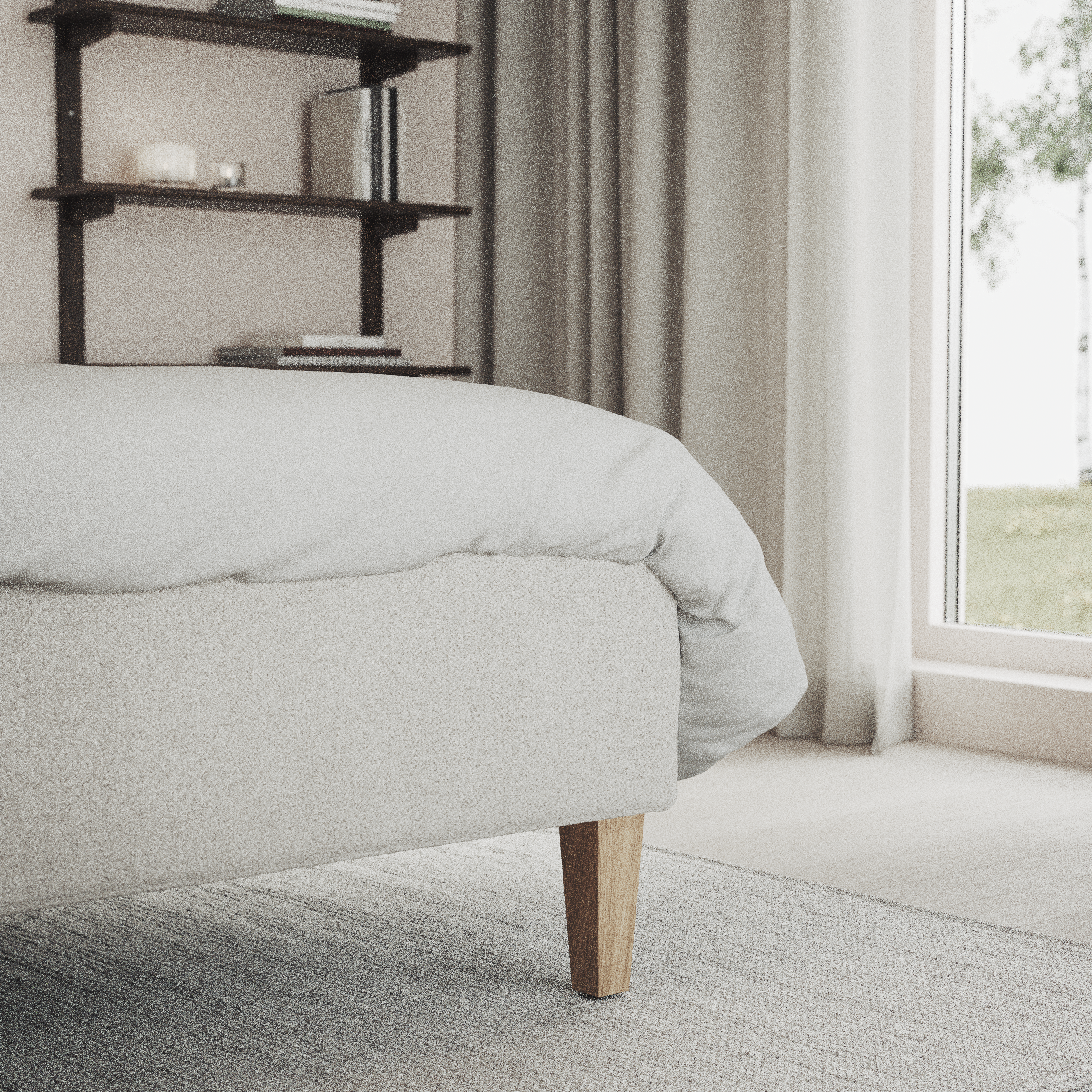 Delux Exclusive - Kontinentalsäng, enkelsäng 120 cm med bäddmadrass och sängben - inspiration