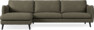 Madison Lux - 3-sits soffa med schäslong vänster - Brun
