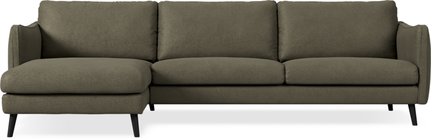 Madison Lux - 3-sits soffa med schäslong vänster - Brun
