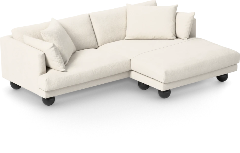 Harper - 4-sits med schäslong XL höger - Vit
