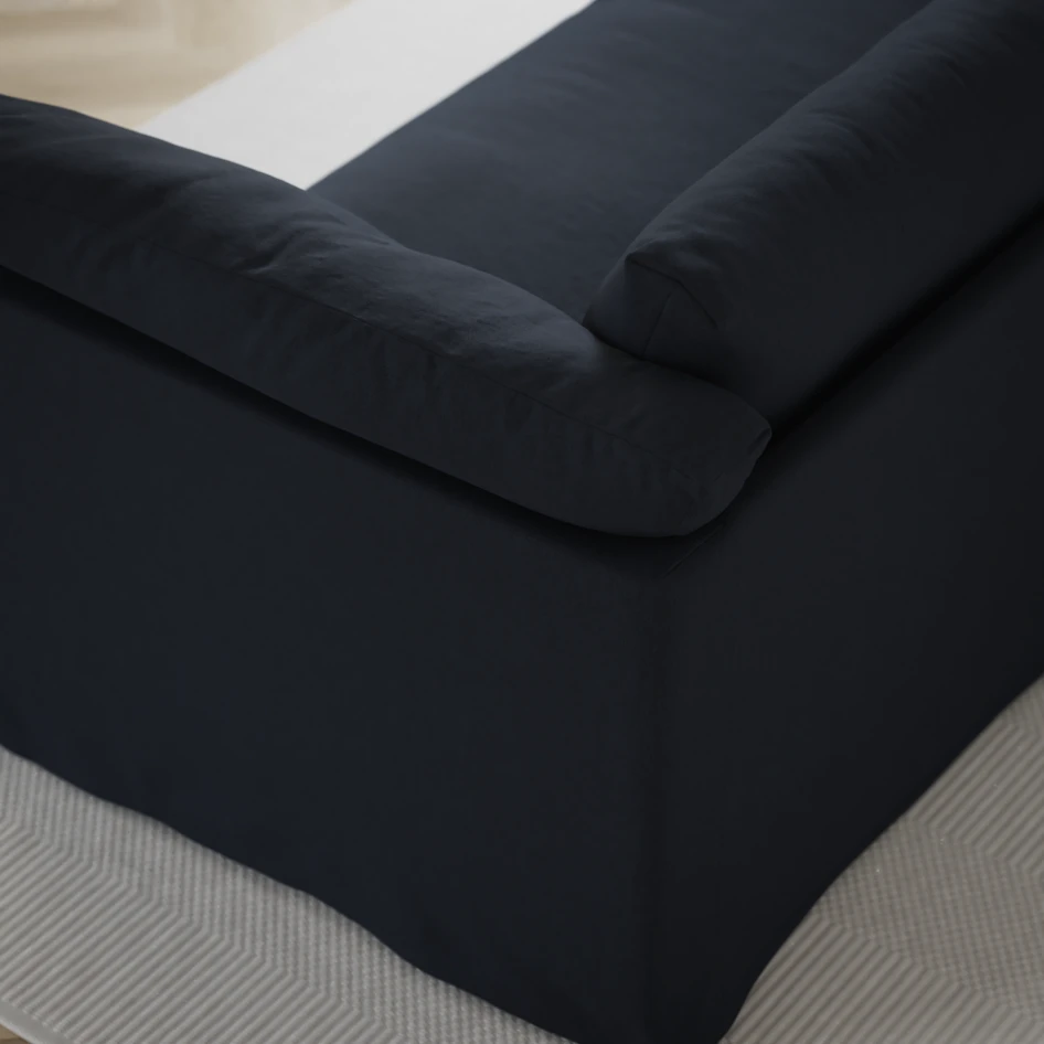 Cherrie Klädsel - Klädsel till 3-sits soffa med divan vänster - Blå