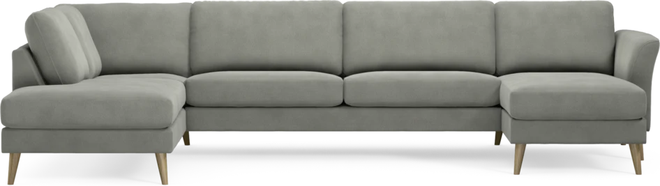 Bridge - 3-sits soffa med divan vänster och schäslong höger - Grå