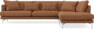 Harper - 3-sits soffa med divan höger - Brun
