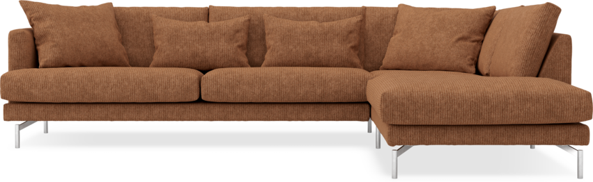 Harper - 3-sits soffa med divan höger - Brun