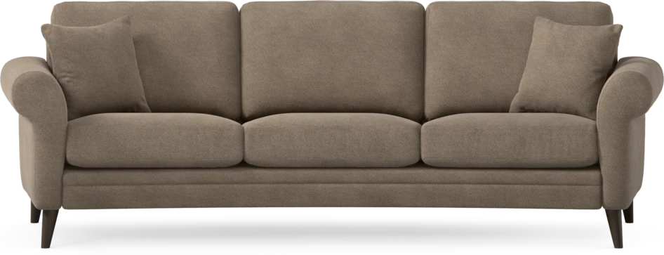 Eden - 3-sits soffa svängd - Brun