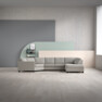 Nevada - 2-sits soffa med cosy hörn vänster och divan höger - Beige