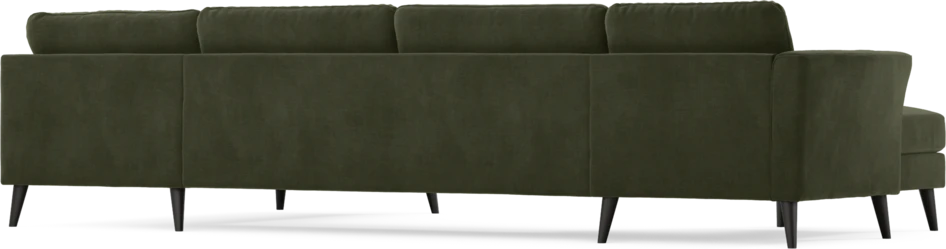 Bridge - 3-sits soffa med schäslong vänster och divan höger - Grön