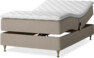 Delux Dream - Ställbar säng, enkelsäng med bäddmadrass - Beige