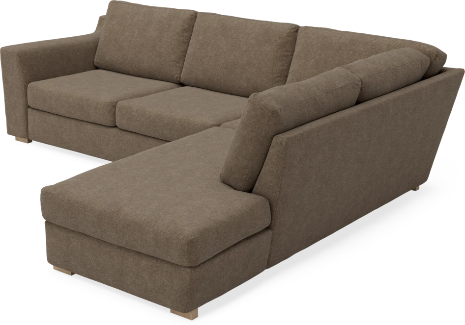 Friday - 2,5-sits soffa med divan höger - Brun