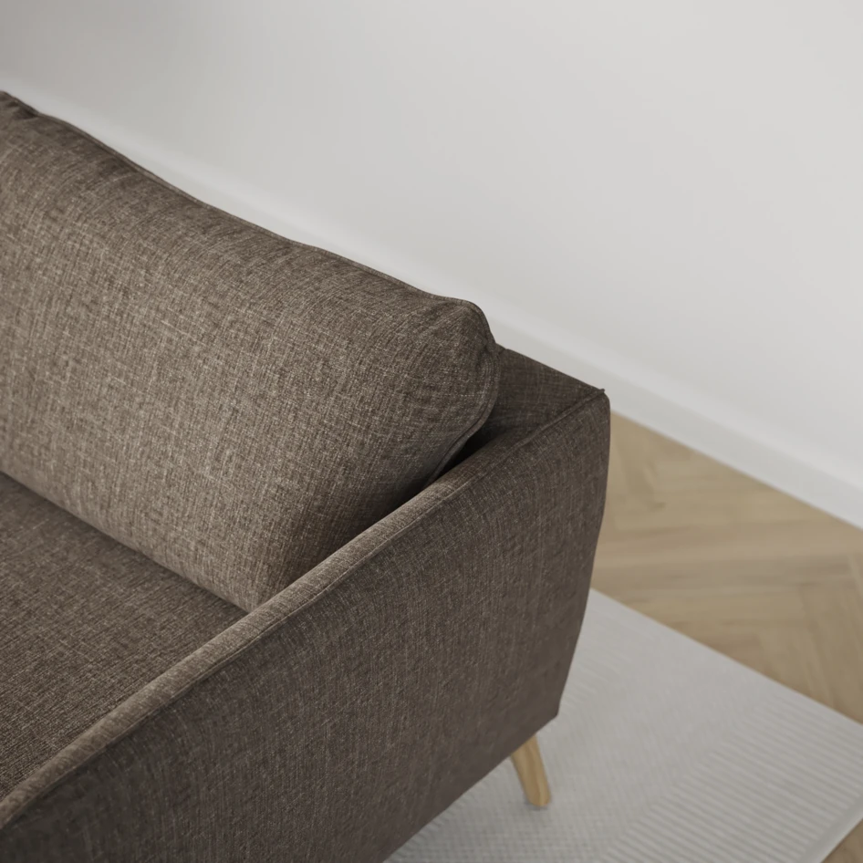County - 4-sits soffa med divan vänster och schäslong höger - Brun