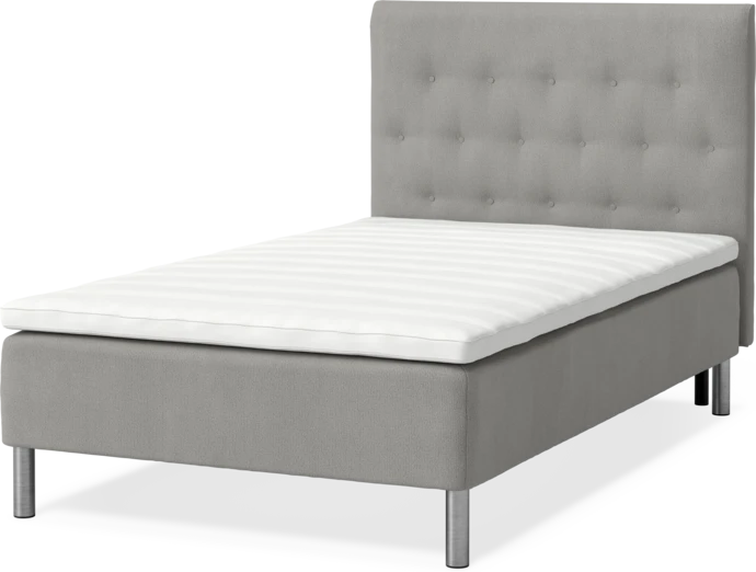 Roma Family, Ramsäng, enkelsäng med bäddmadrass och sänggavel låg pikerad, B 90-120