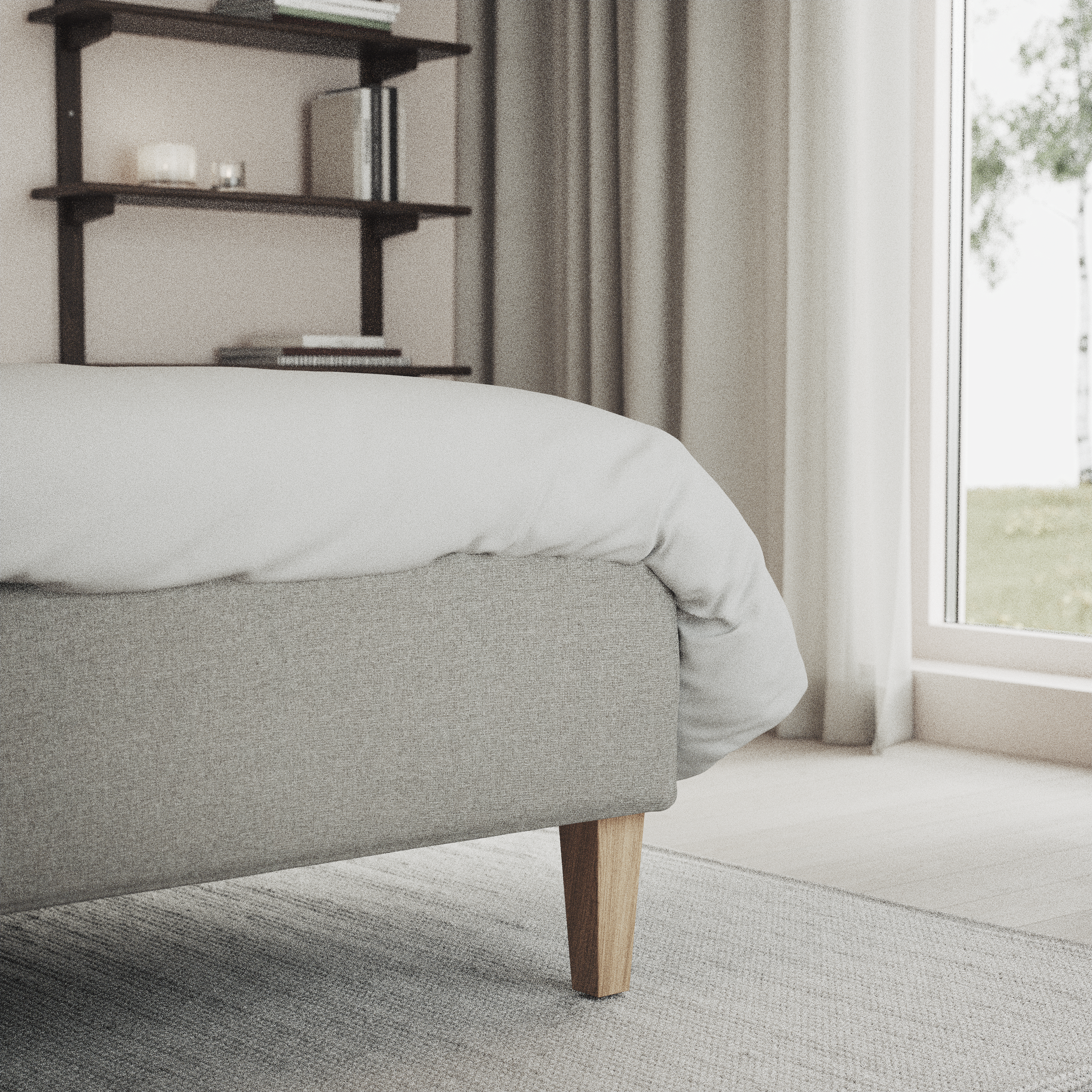 Delux Sense - Kontinentalsäng, enkelsäng 140 cm med bäddmadrass och sängben - inspiration