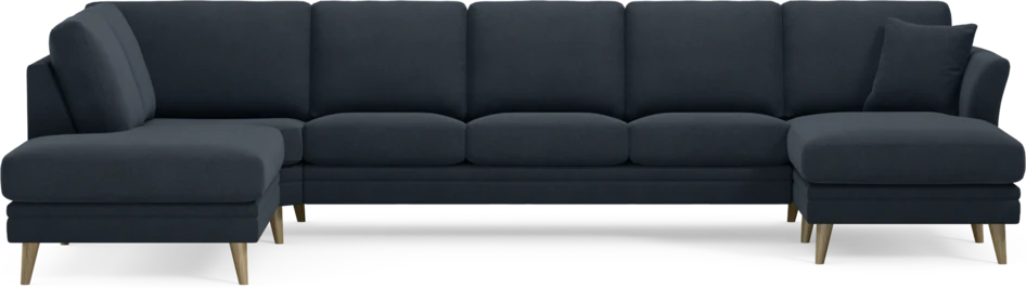 Eden - 3-sits soffa med divan vänster och schäslong höger - Blå