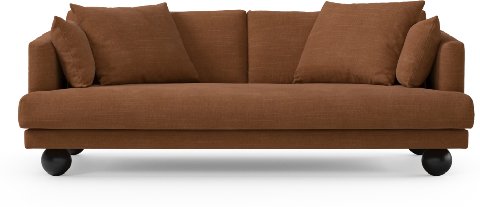 Harper - 3-sits soffa, hel dyna - Orange