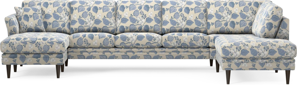 Eden - 3-sits soffa med schäslong vänster och divan höger - Flerfärgad