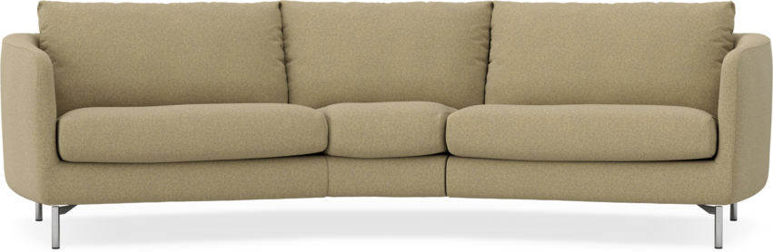 Madison - 3-sits soffa svängd, 90 cm - Gul