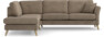 Eden - 2,5-sits soffa med divan - Brun