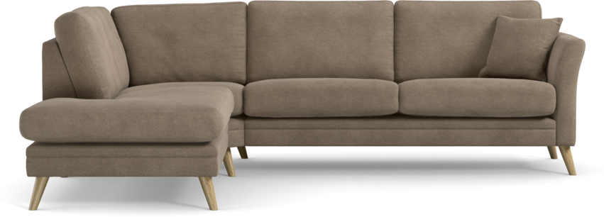 Eden - 2,5-sits soffa med divan - Brun
