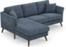 Eden - 2-sits soffa med schäslong - Blå