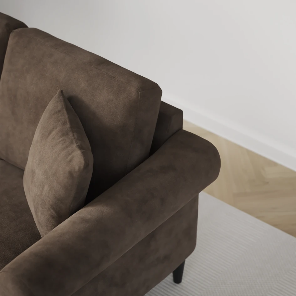 Eden - Hörnsoffa, 2+2-sits - Brun
