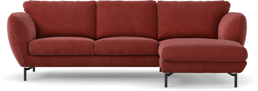 Madison - 2-sits soffa med schäslong höger - Rosa