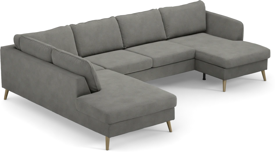 County - 3-sits soffa med divan vänster och schäslong höger - Grå