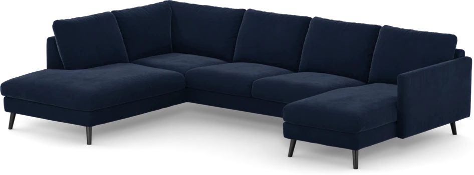 Madison Lux - 2-sits soffa med divan vänster och schäslong höger - Blå